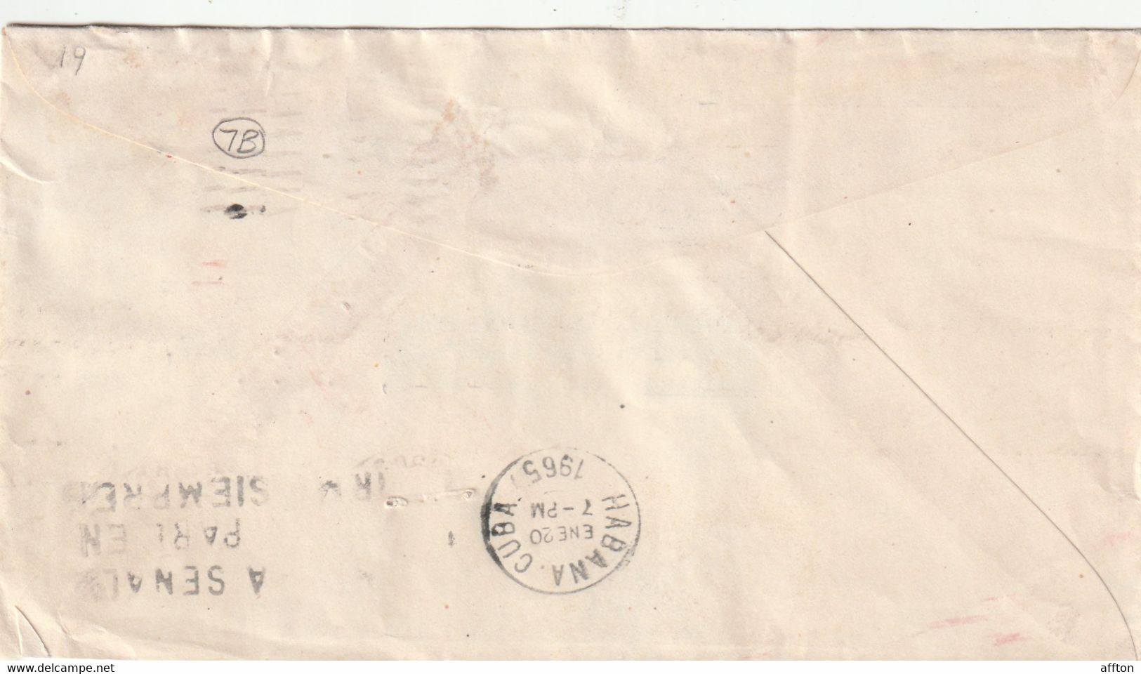 Santiago De Cuba 1965 Cover Mailed - Briefe U. Dokumente