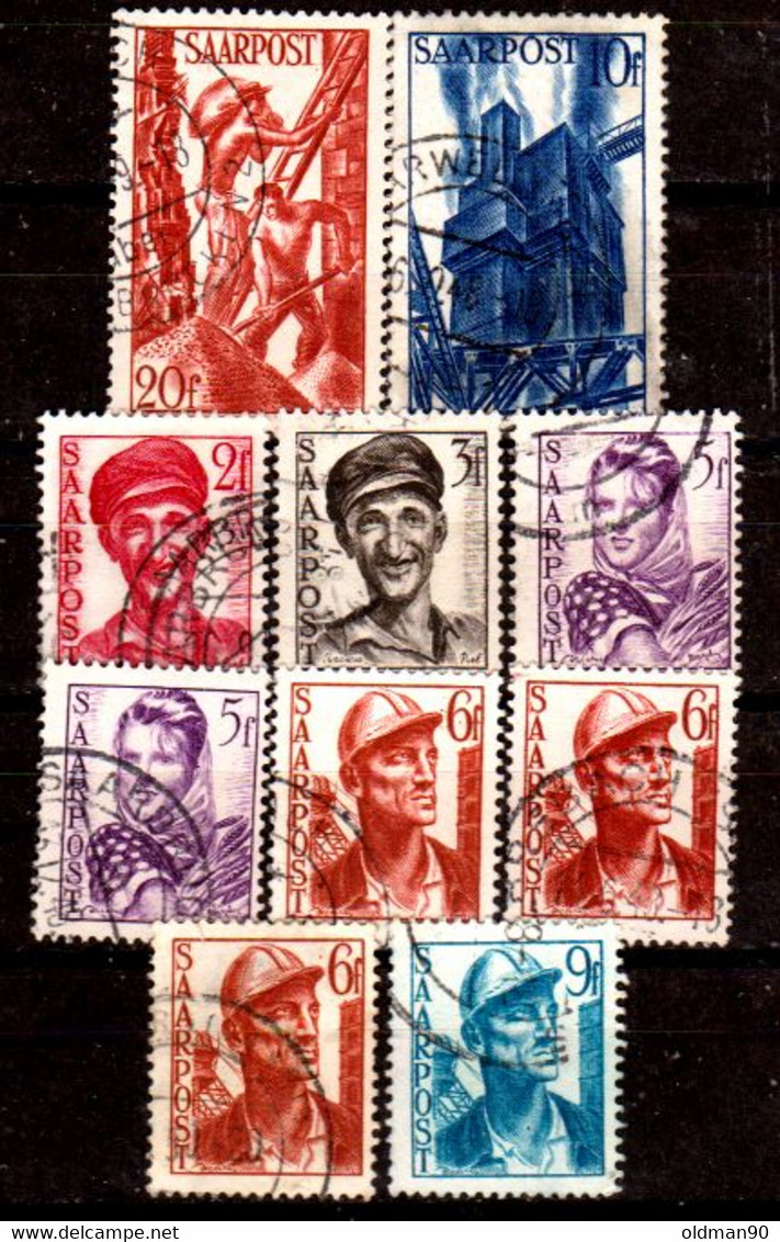 Sarre-166- Original Values Issued In 1948 (o) Used - Quality In Your Opinion. - Autres & Non Classés