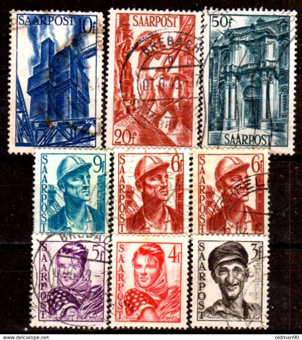 Sarre-167- Original Values Issued In 1948 (o) Used - Quality In Your Opinion. - Altri & Non Classificati