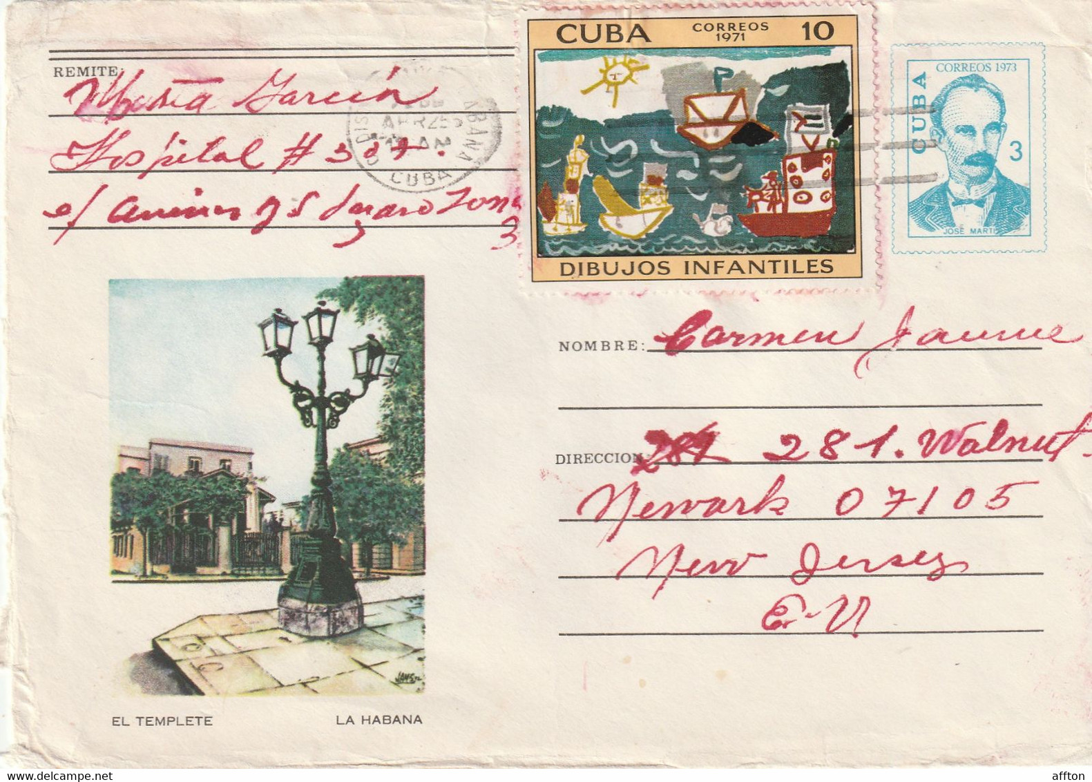 Cuba 1984 Cover Mailed - Brieven En Documenten
