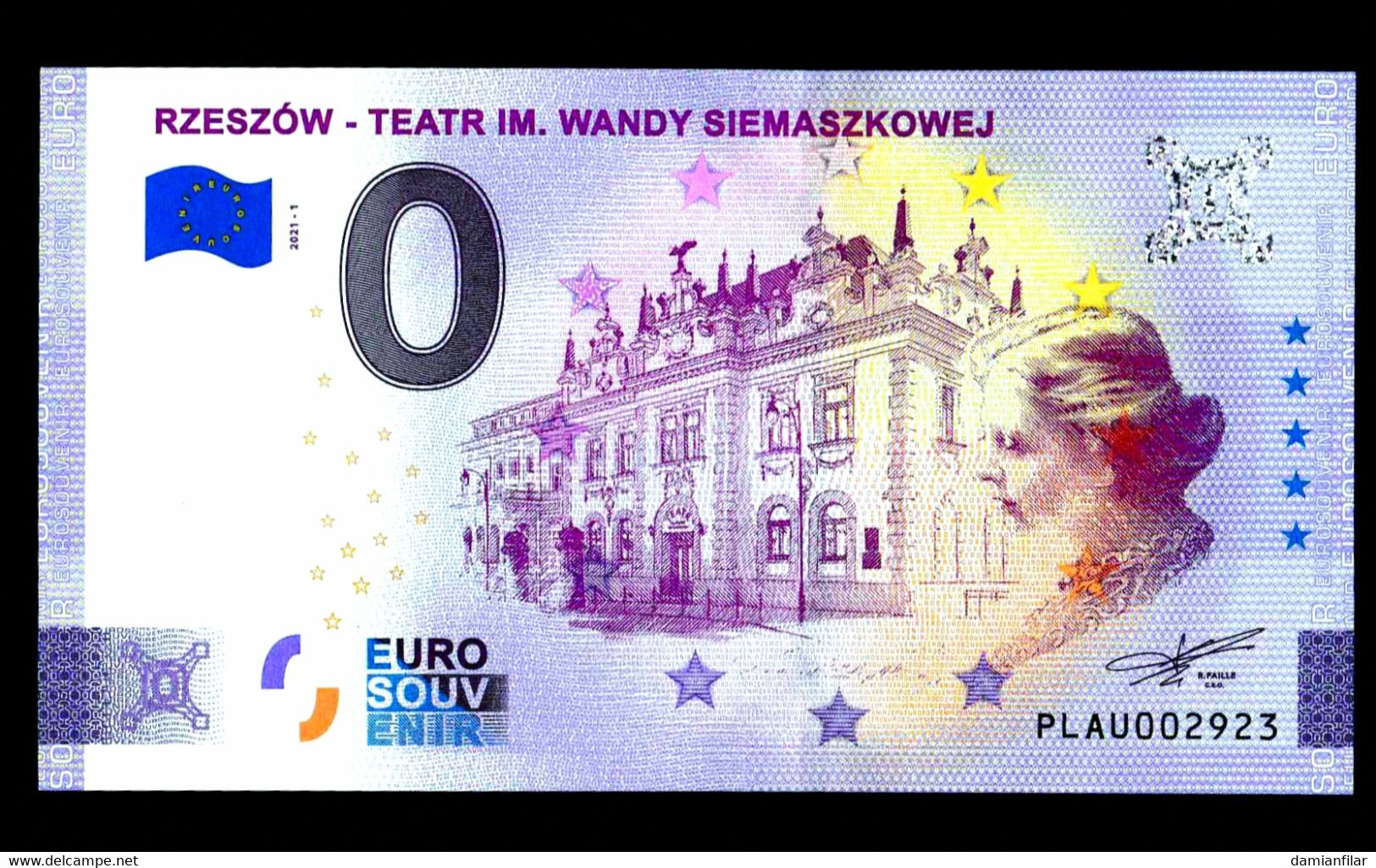 0 Euro Souvenir Rzeszow Teatr Wandy Siemaszkowej  Normal Poland PLAU	2021-1 - Pologne