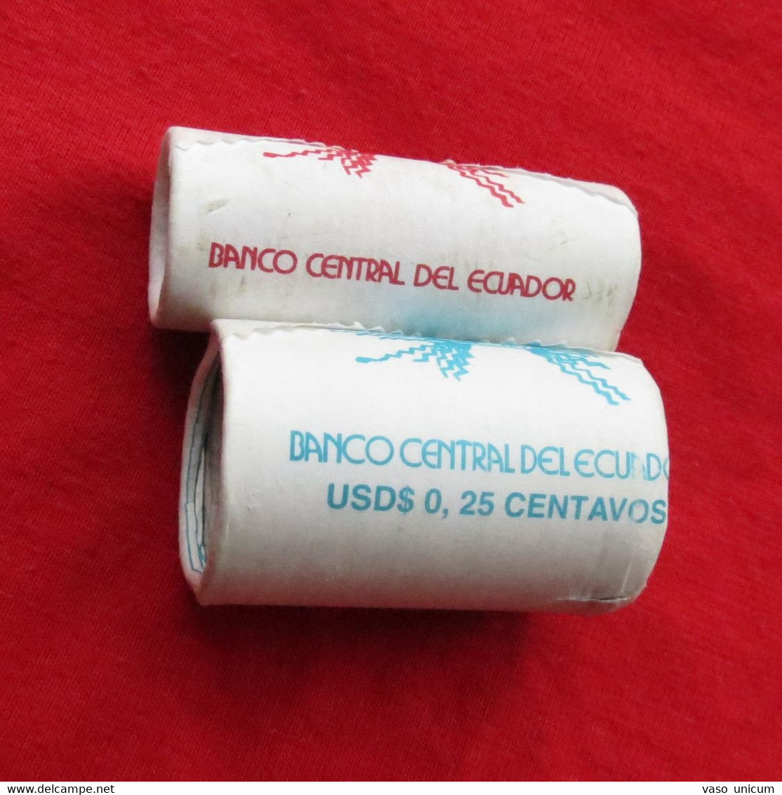 Ecuador 2 Rolls 10 + 25 Cents 2000 - Equateur