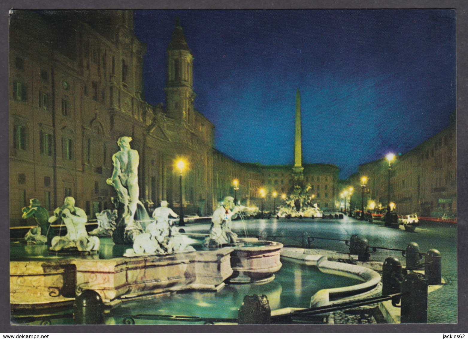 123921/ ROMA, Piazza Navona, Notturno - Orte & Plätze