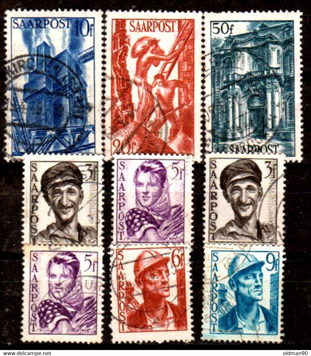 Sarre-168- Original Values Issued In 1948 (o) Used - Quality In Your Opinion. - Autres & Non Classés