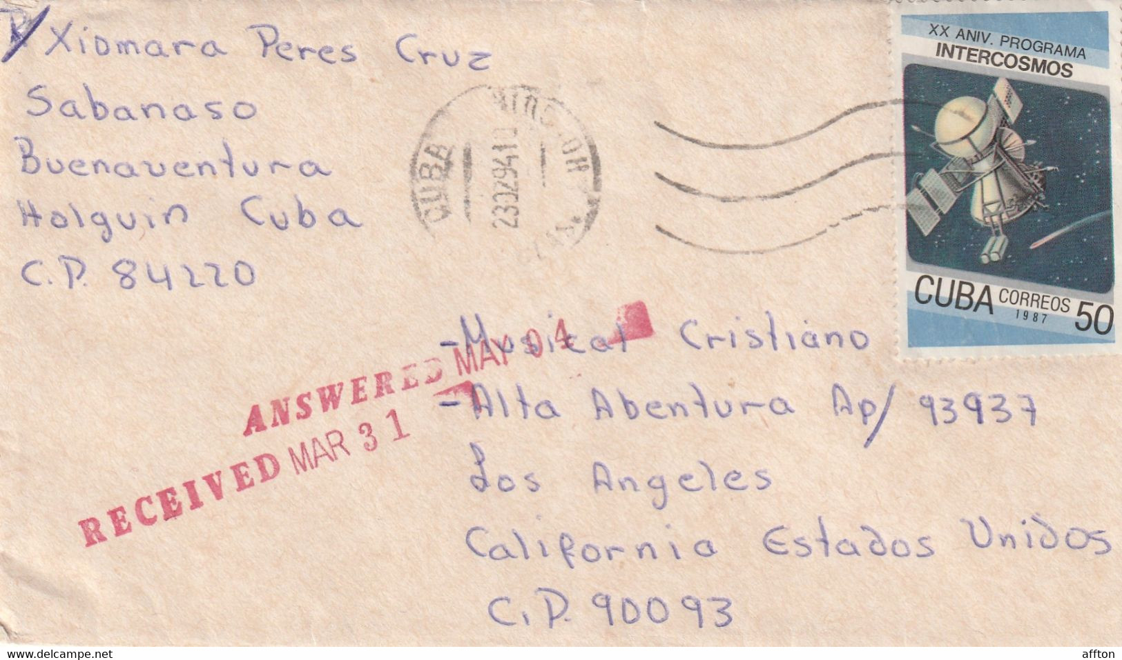 Cuba 1994 Cover Mailed - Briefe U. Dokumente