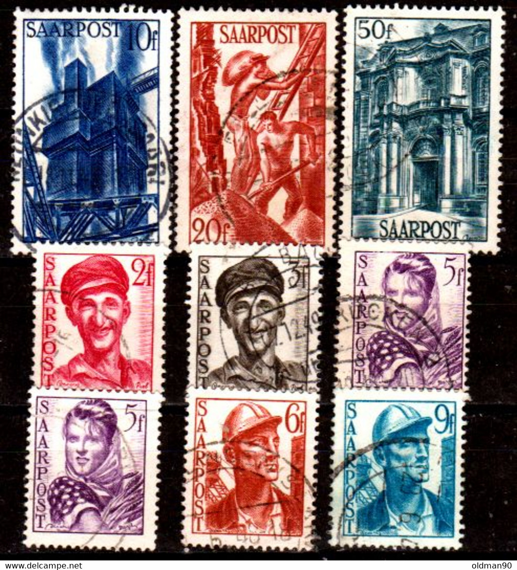 Sarre-171- Original Values Issued In 1948 (o) Used - Quality In Your Opinion. - Autres & Non Classés