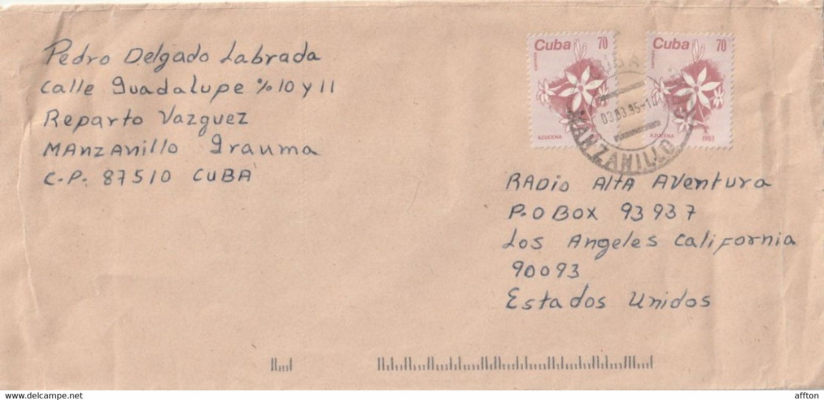 Cuba 1995 Cover Mailed - Briefe U. Dokumente