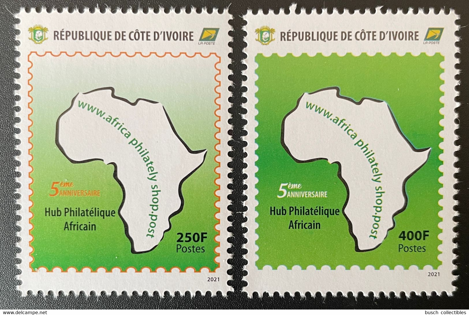 Côte D'Ivoire Ivory Coast 2021 Mi. ? 5 Ans Hub Philatélique Africain Emission Commune Joint Issue Map Karte MNH ** - Emissions Communes
