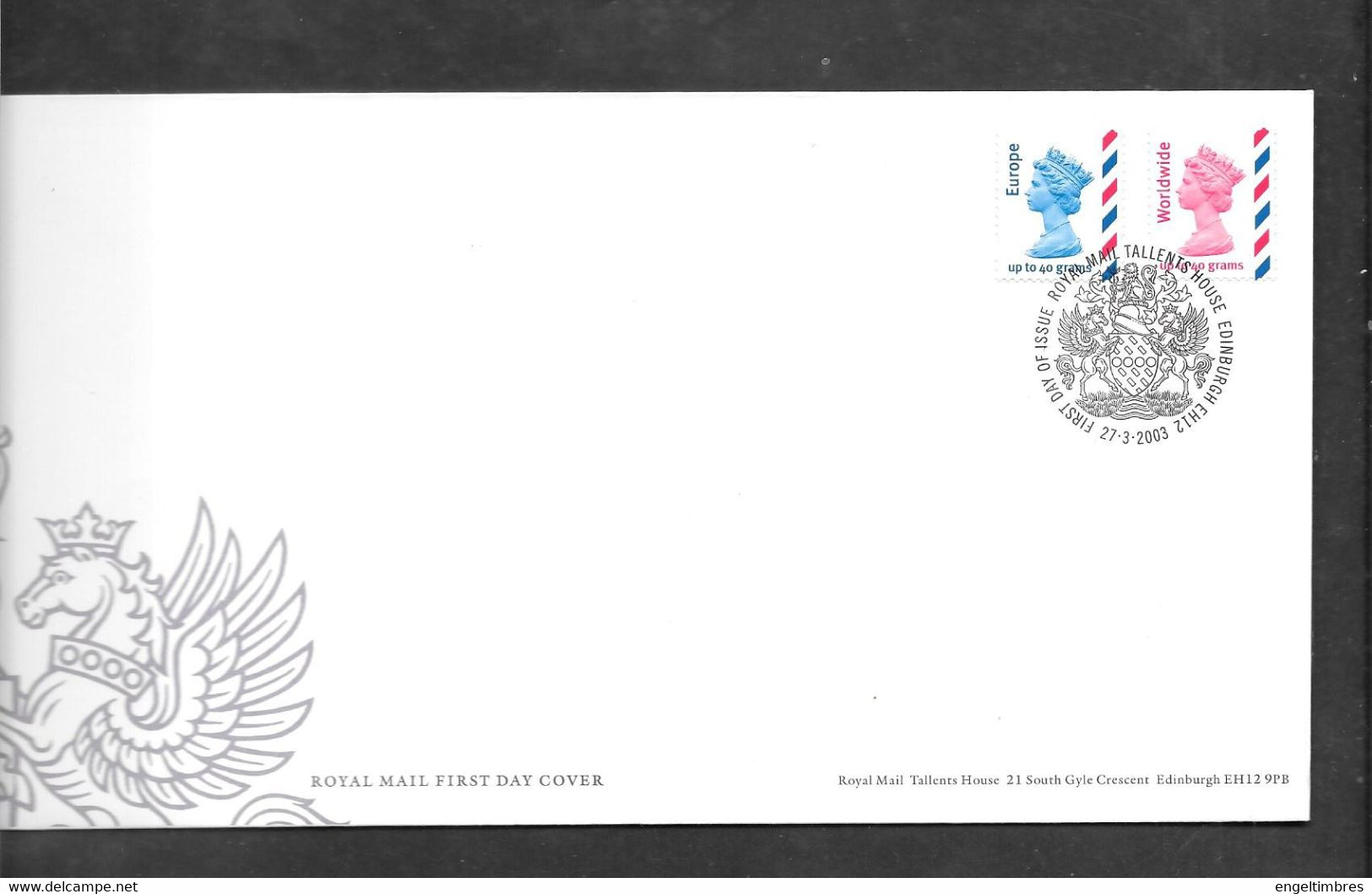 GB - 2003-  New Definitive Values (2)  EURPE/WORLDWIDE  FDC Or  USED  "ON PIECE" - SEE NOTES  And Scans - 2001-10 Ediciones Decimales