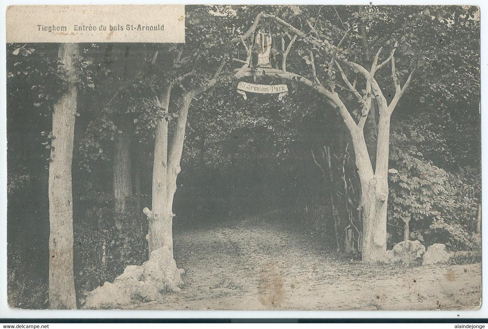 Tieghem - (Anzegem) - Entrée Du Bois St-Arnould - 1910 - Anzegem