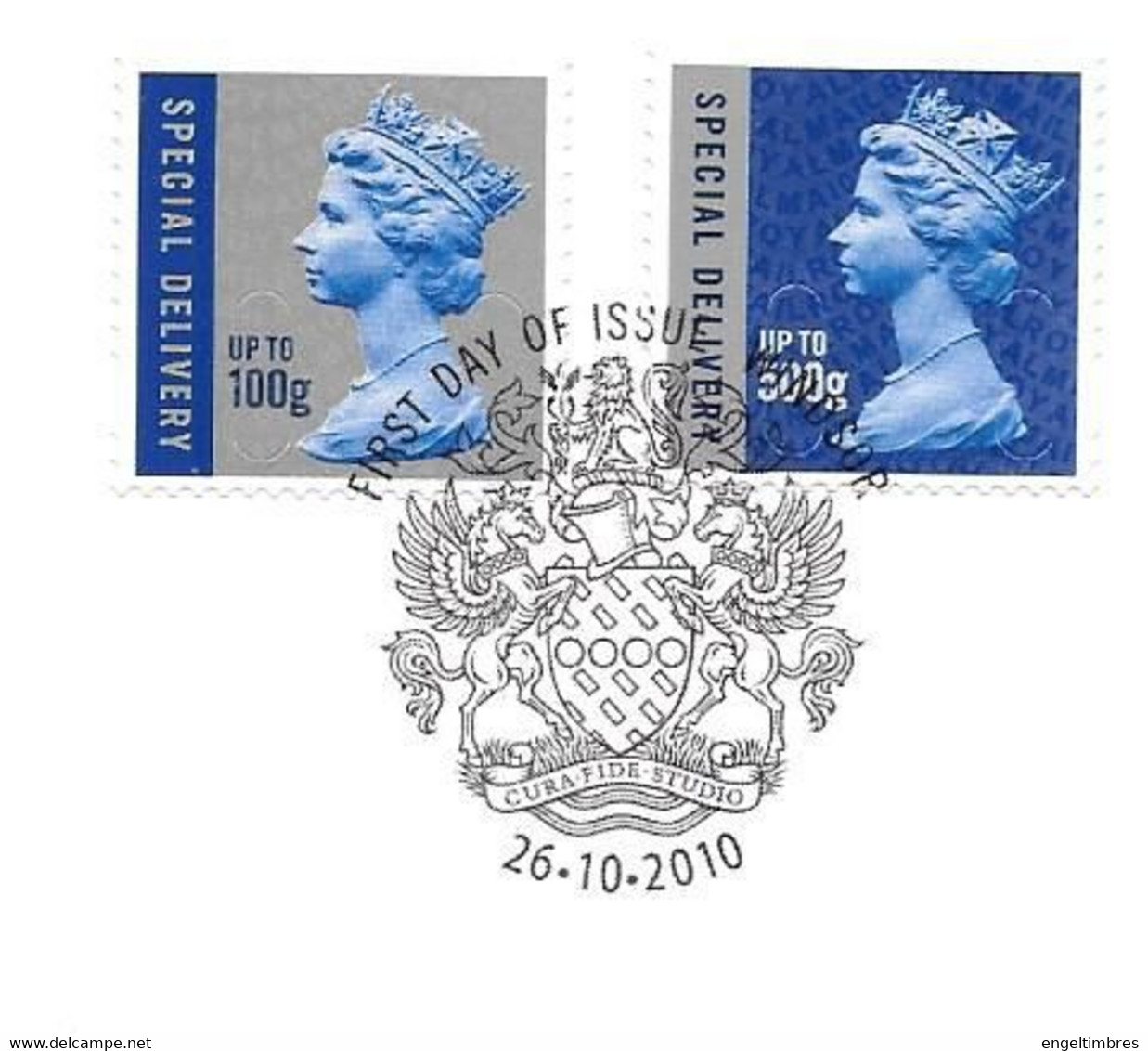 GB - 2010-  New Definitive Values (2) SPECIAL DELIVEREY   FDC Or  USED  "ON PIECE" - SEE NOTES  And Scans - 2001-10 Ediciones Decimales