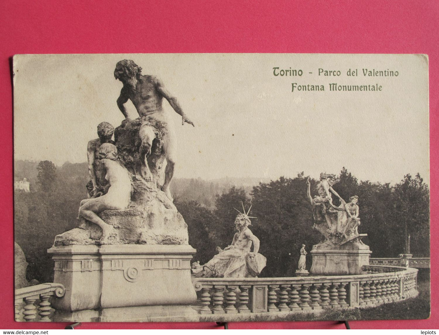 Visuel Très Peu Courant - Italie - Torino - Parco Del Velentino - Fontana Monumentale - R/verso - Parcs & Jardins