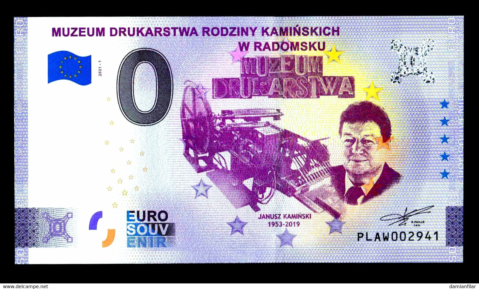 0 Euro Souvenir Muzeum Drukarstwa Kaminskich  Normal Poland PLAW 2021-1 - Pologne