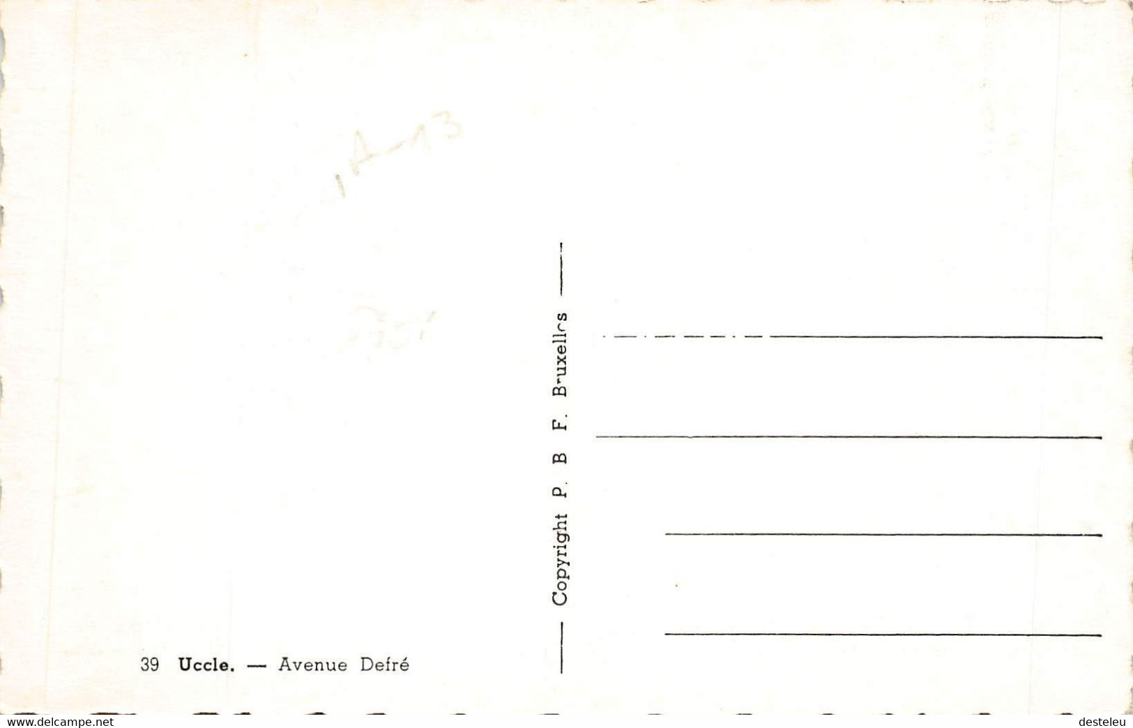 Avenue Defé - Café De L'Observatoire Cinzano - Uccle - Ukkel - Uccle - Ukkel