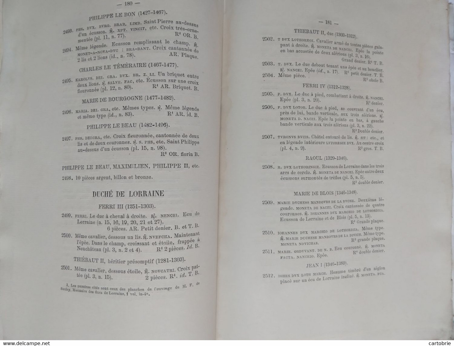 Catalogue vente aux enchères (1878) MONNAIES ROYALES et Seigneuriales de France (Collection M. J.-B.-A. JARRY d'Orléans)