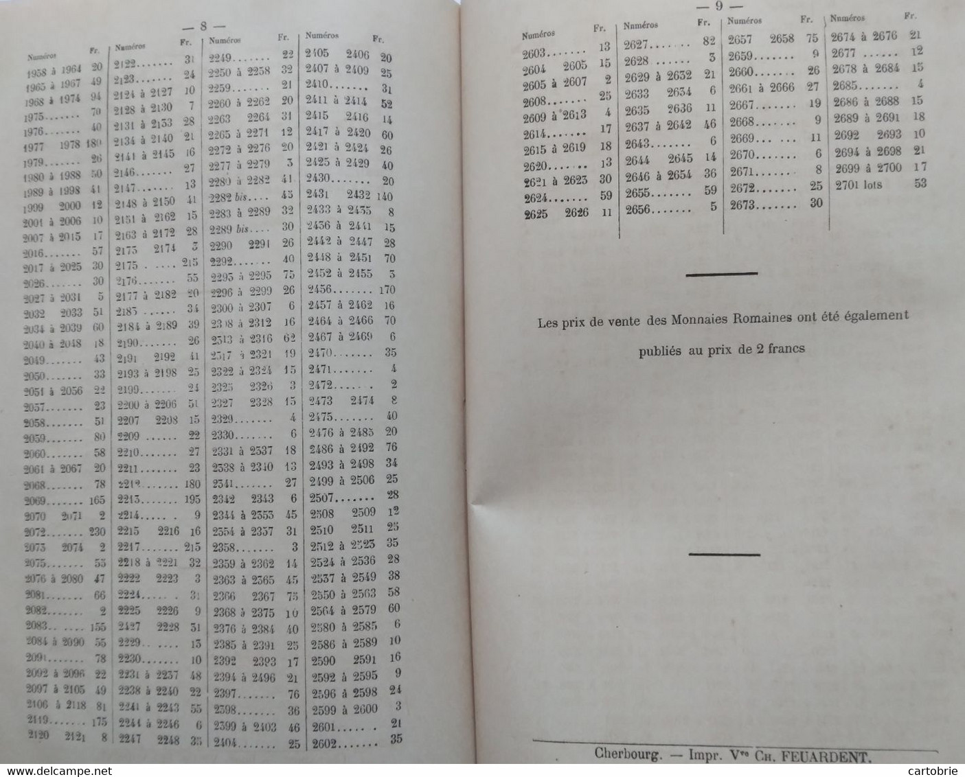 Catalogue vente aux enchères (1878) MONNAIES ROYALES et Seigneuriales de France (Collection M. J.-B.-A. JARRY d'Orléans)