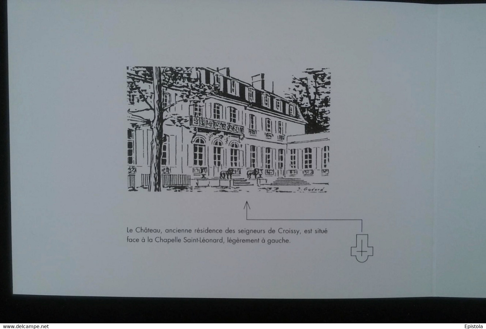 ► Double-Carte Exposition Aquarelles  1998  Château De CROISSY Sur SEINE - Croissy-sur-Seine