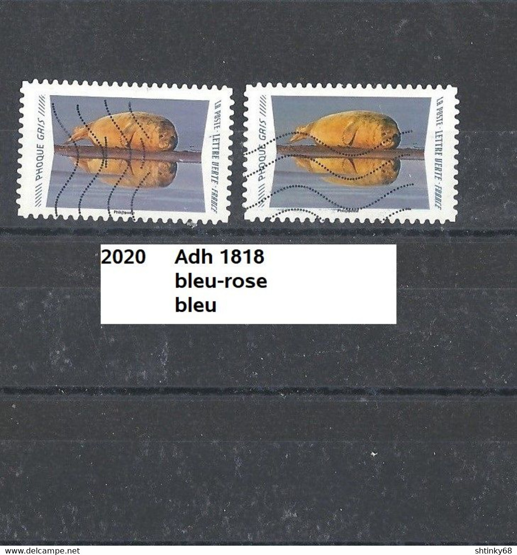 Variété Adhésifs De 2020 Oblitéré Y&T N° 1818 Nuance - Used Stamps