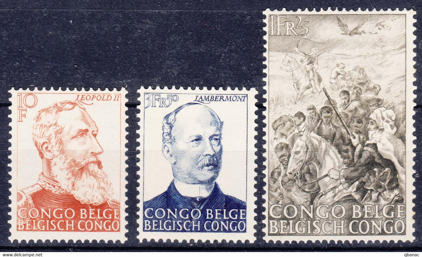 Belgian Congo, Congo Belge 1947 Mi#260-262 Mint Never Hinged - Neufs