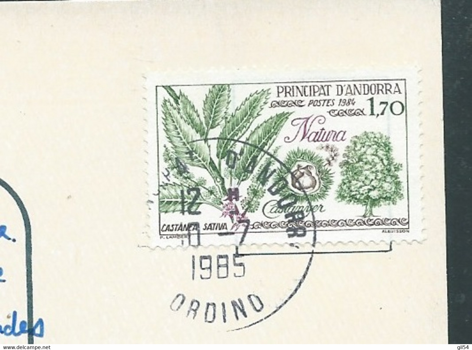 Carte Postale - Flore D'Andorre, Affran. Pour La France En 1985 Mbm 10 - Covers & Documents