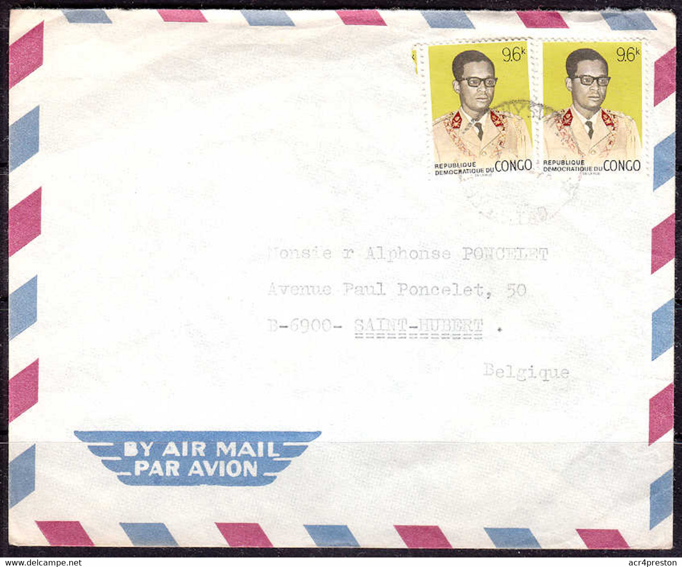 Ca0470 ZAIRE 1974, Mobutu Stamps On Thysville Cover To Belgium - Covers & Documents