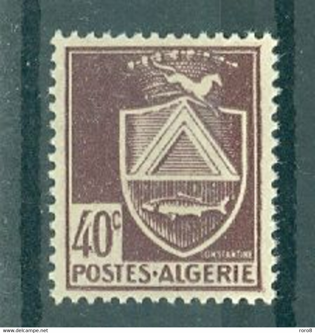 ALGERIE - N°186** MNH LUXE SCAN DU VERSO. Armoiries De Villes.Constantine.Sans Signature. - Neufs