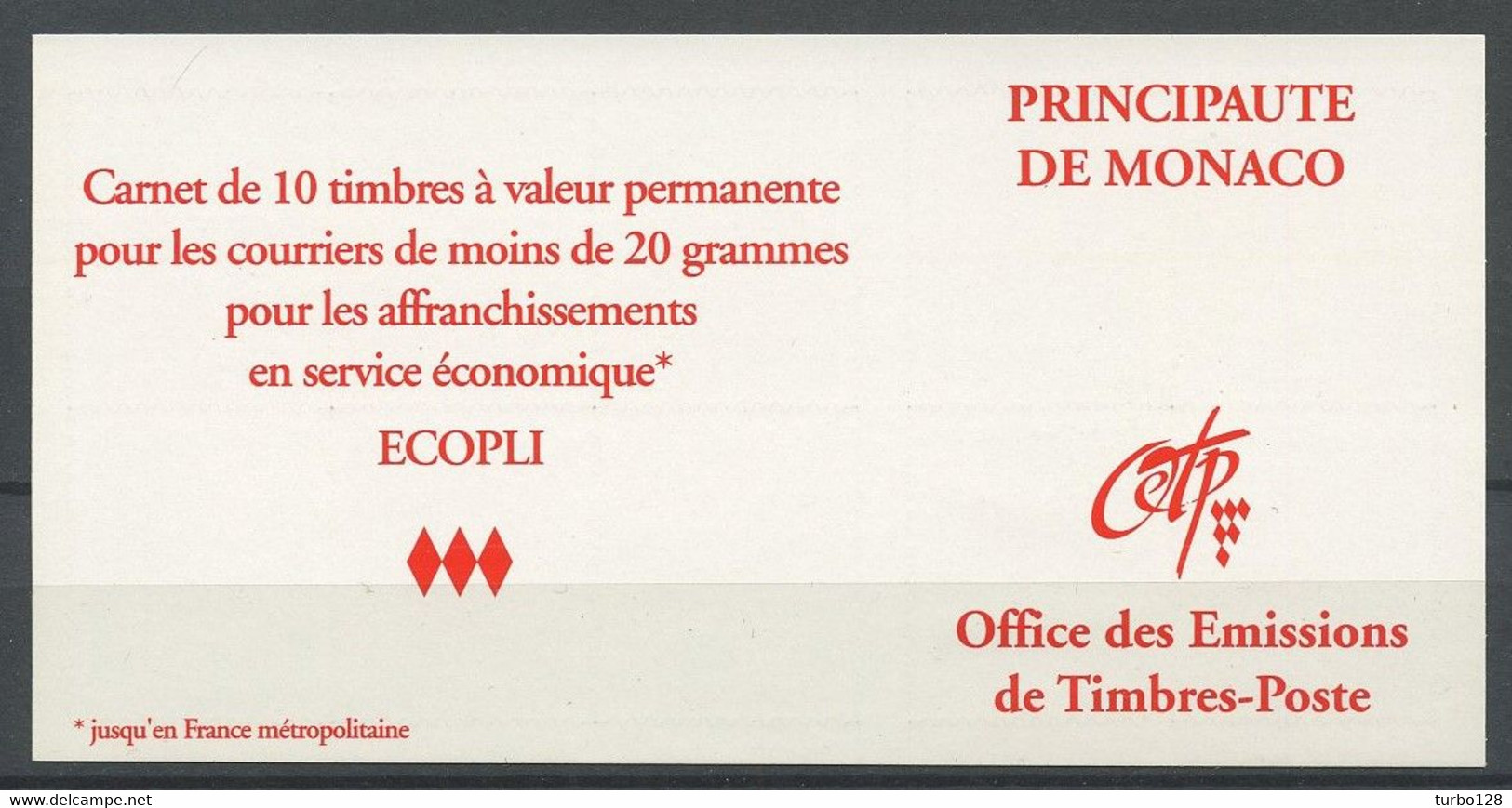 RARE - MONACO 2008 Carnet N° 14b ** Neuf MNH LUXE C 250 € Phil@poste Millésime 2008 Armoiries Coat Of Arms - Carnets