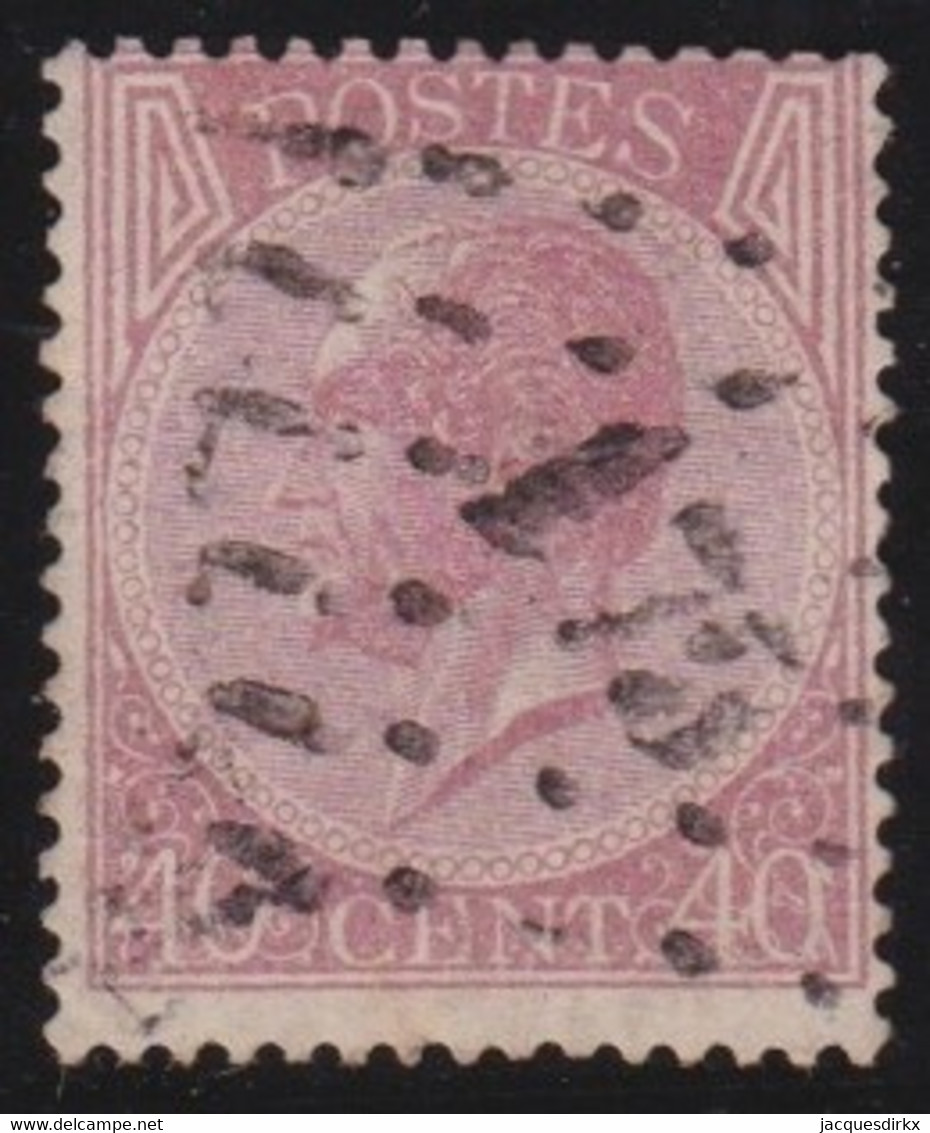 Belgie   .   OBP   .   20 A      .    O     .    Gestempeld    .   /   .    Oblitéré - 1865-1866 Profilo Sinistro