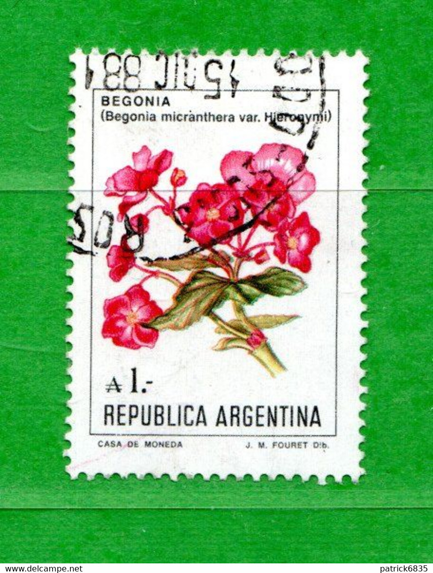 (Us.7) Argentina ° 1985 - Fleurs - BEGONIA. Yvert. 1480.  Oblitérer. - Usados