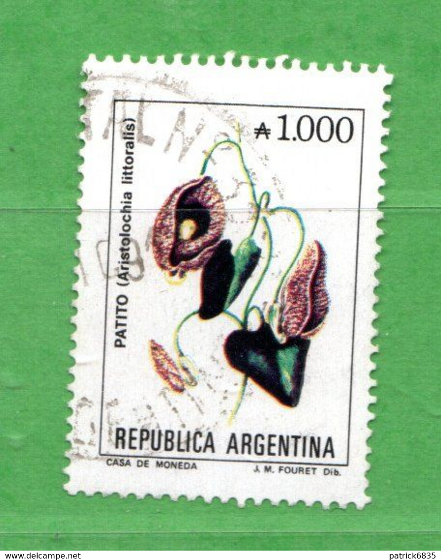 (Us.7) Argentina ° 1989-1990 - Fleurs - PATITO. Yvert. 1708.  Oblitérer. - Usati