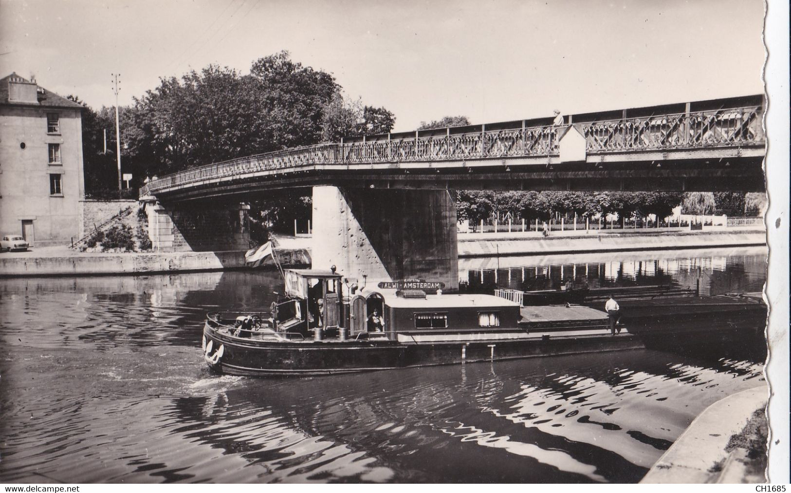 CROISSY-sur-SEINE (78) : Péniche Sous Le Pont De Bougival - Croissy-sur-Seine