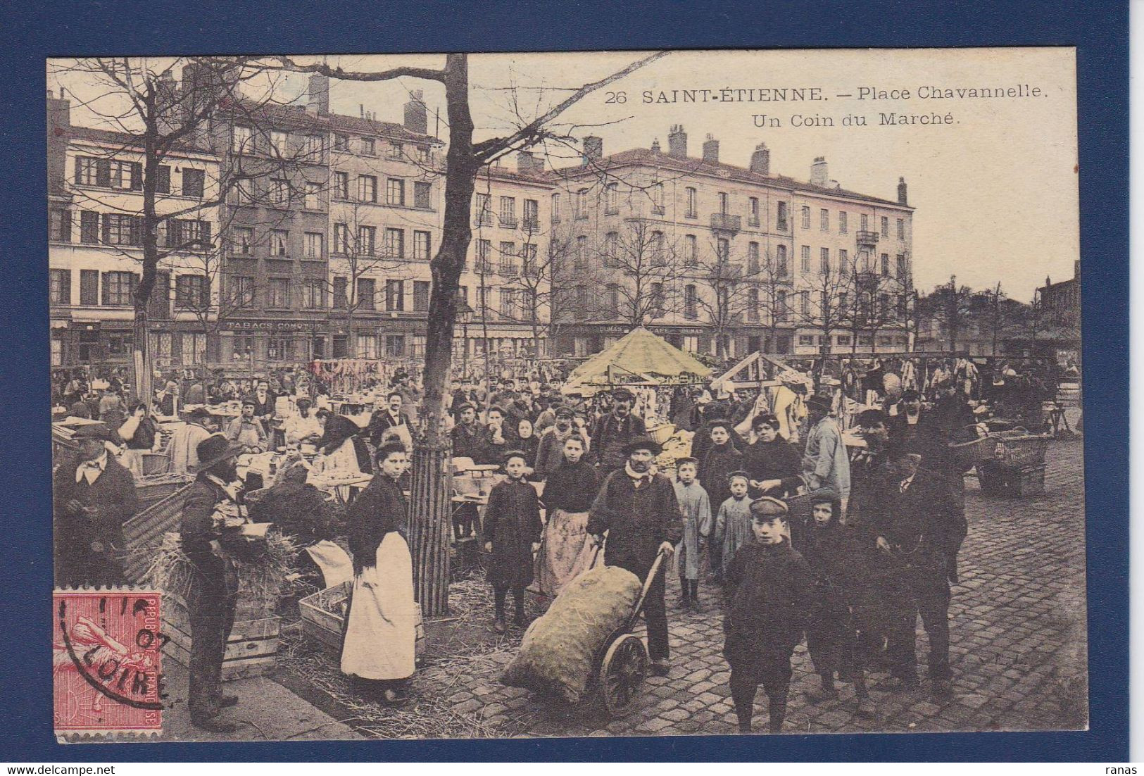 CPA [42] Loire > Saint Etienne Circulé Marché Market - Saint Etienne