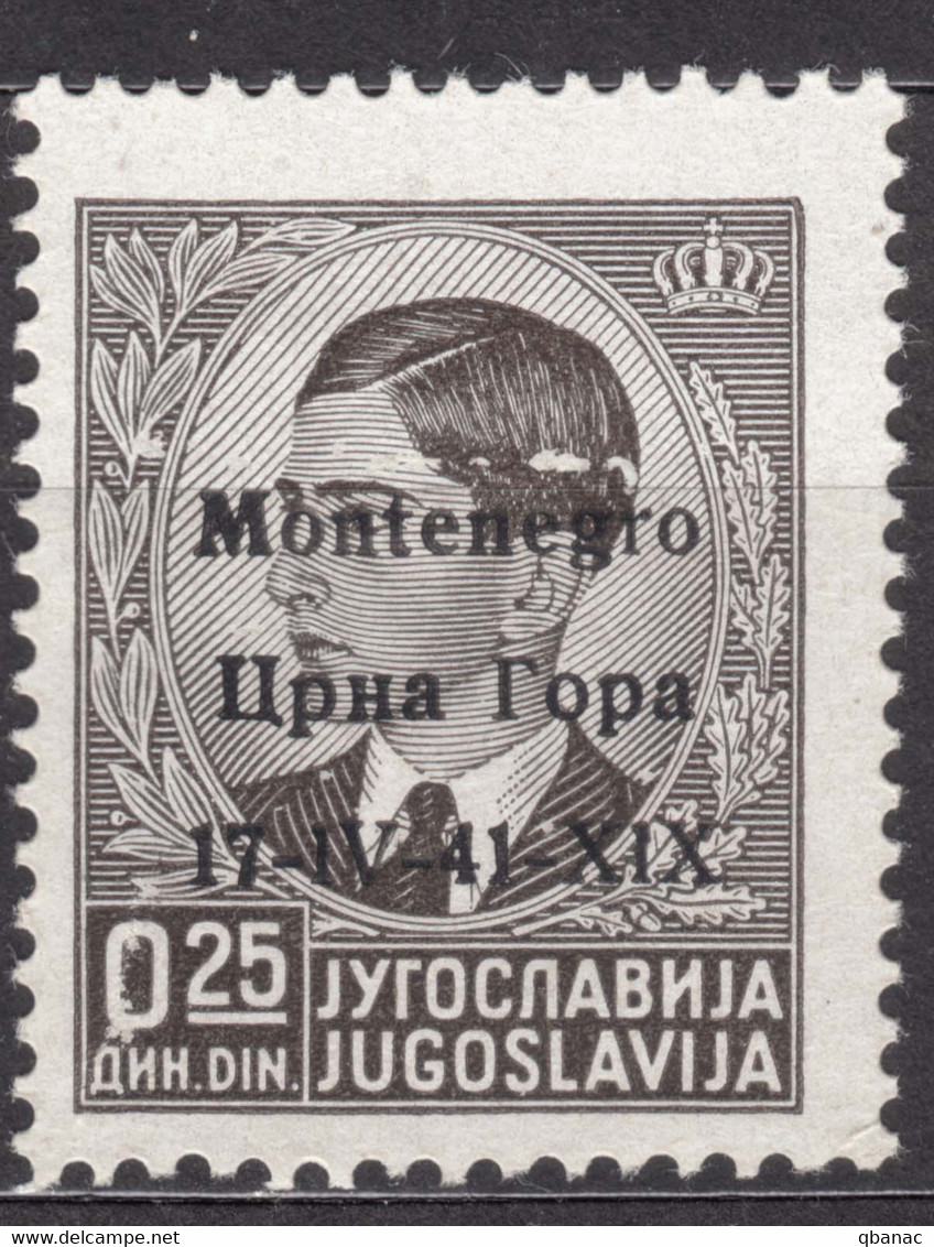 Italy Occupation Of Montenegro 1941 Mi#1 Sassone#1 Mint Hinged - Montenegro