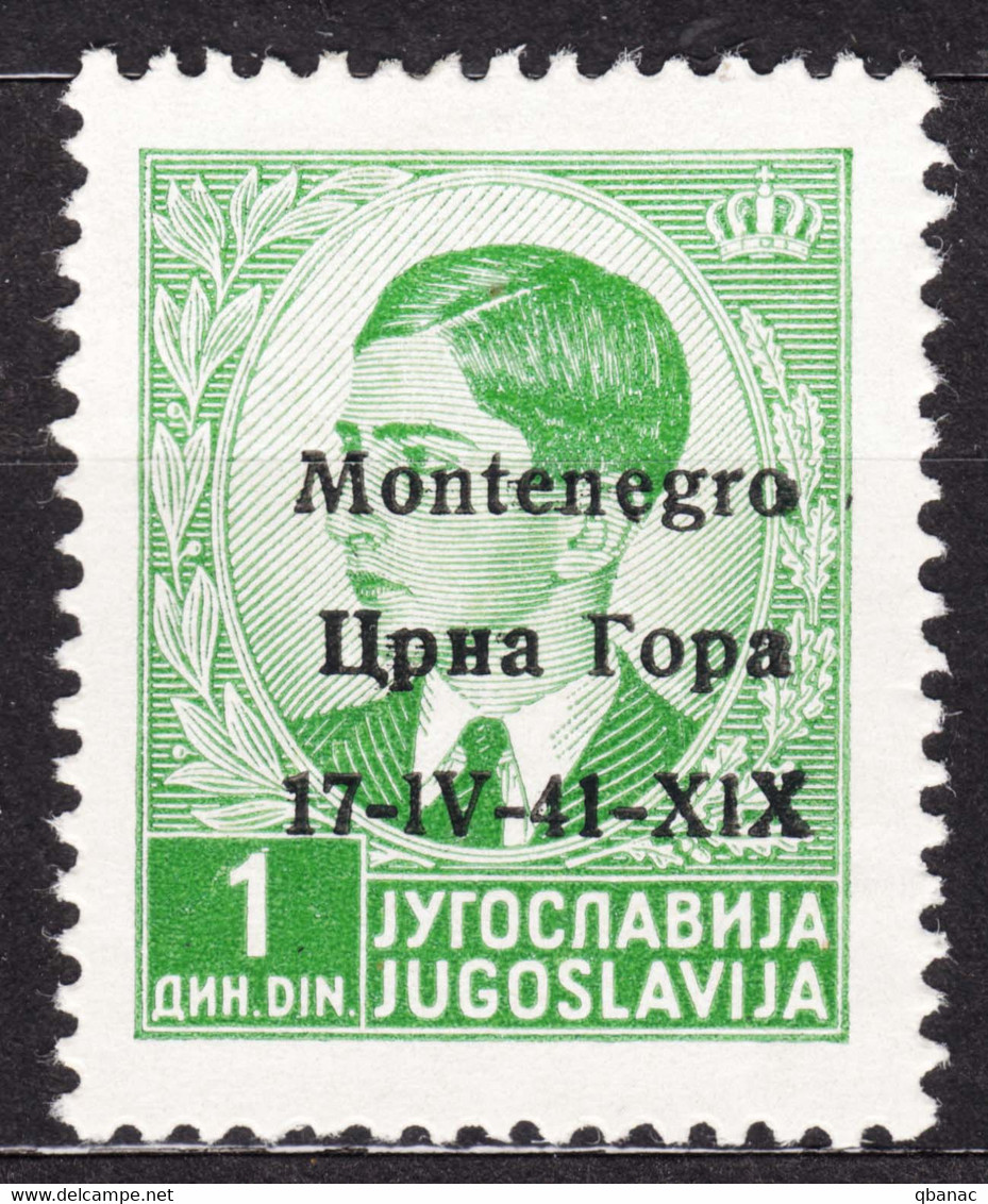 Italy Occupation Of Montenegro 1941 Mi#2 Sassone#2 Mint Hinged - Montenegro