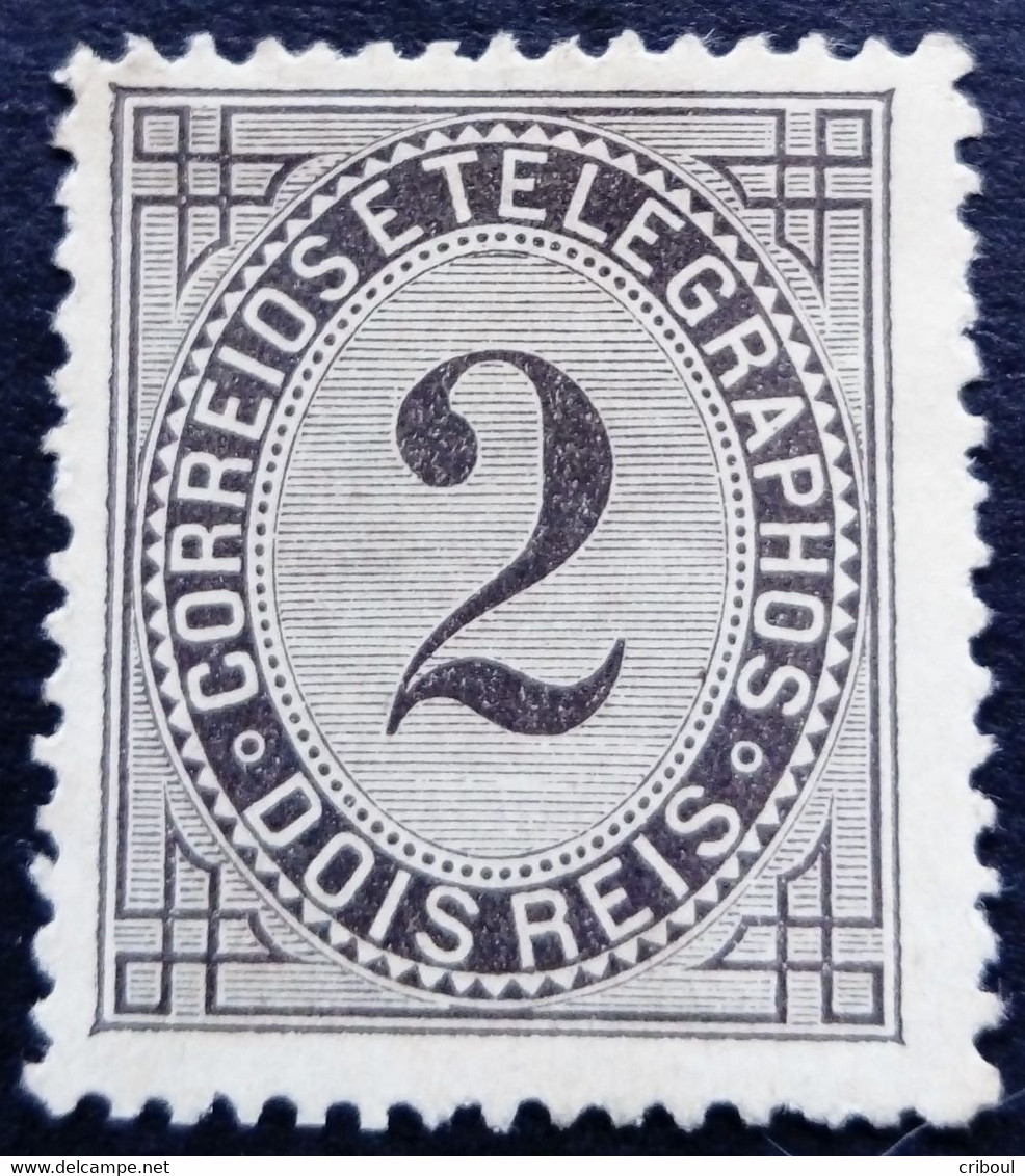 Portugal 1882 Dentelé Perfin 12,5 Yvert 55 (*) MNG - Ungebraucht