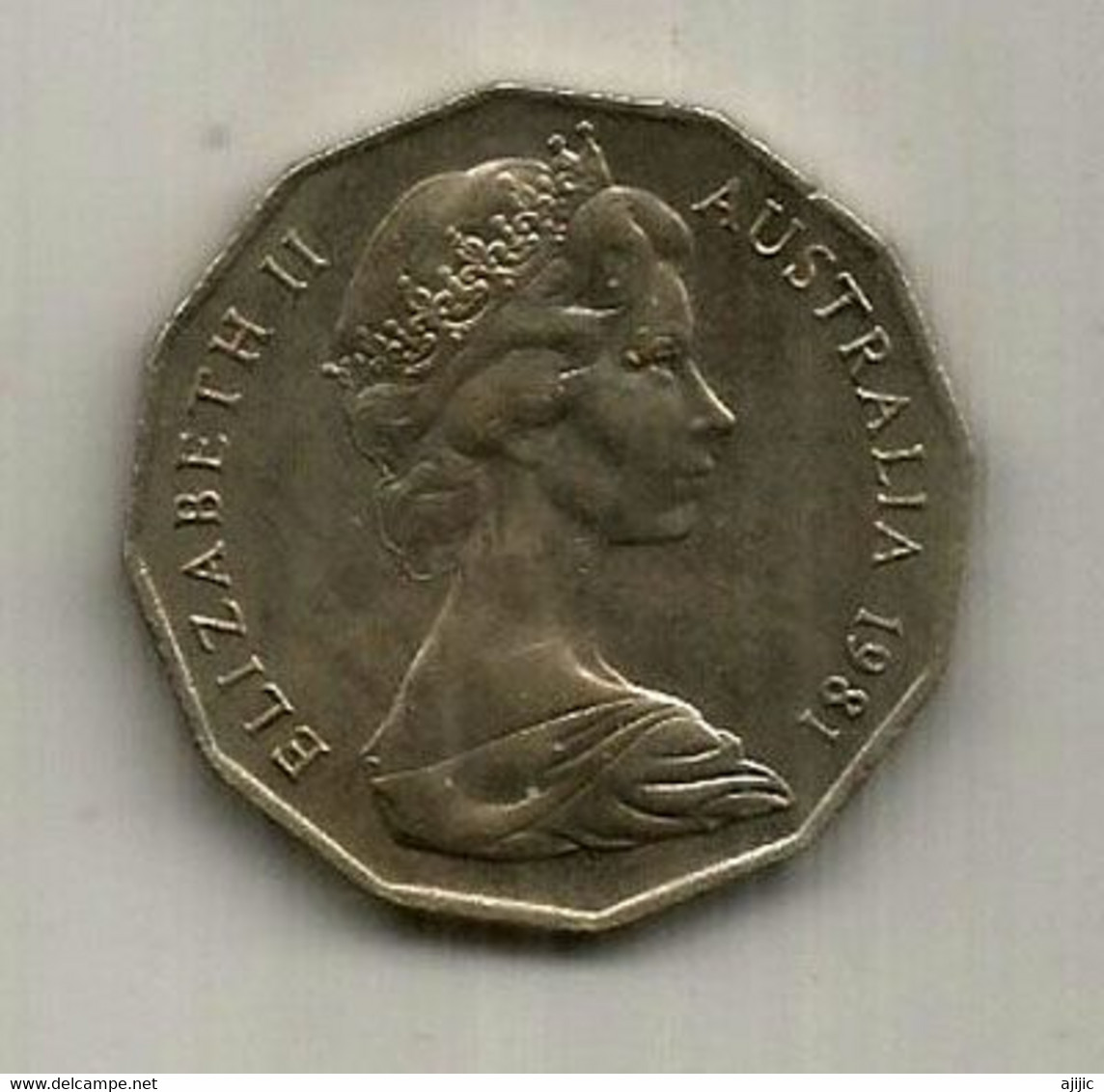 AUSTRALIA 50 CENTS 1981.Wedding Diana And Charles. Queen Elisabeth II.  2 Pictures Front And Back - 50 Cents