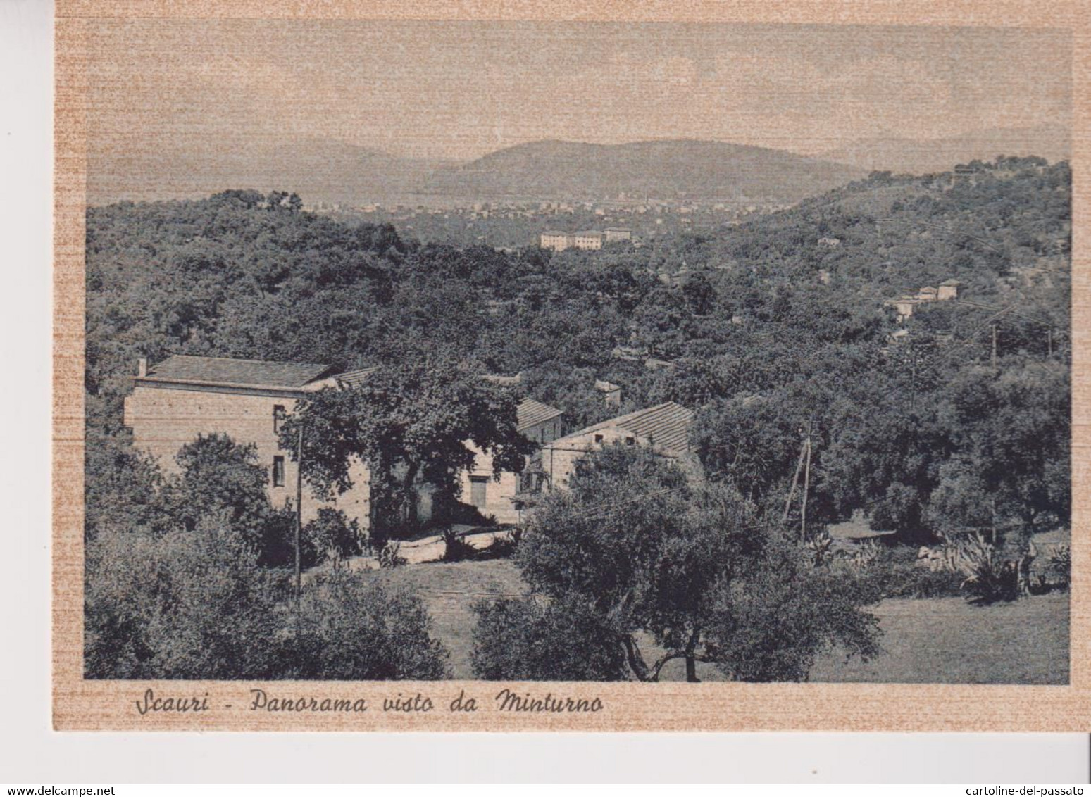 SCAURI  LATINA  PANORAMA  VISTO DA  MINTURNO  NO VG - Latina