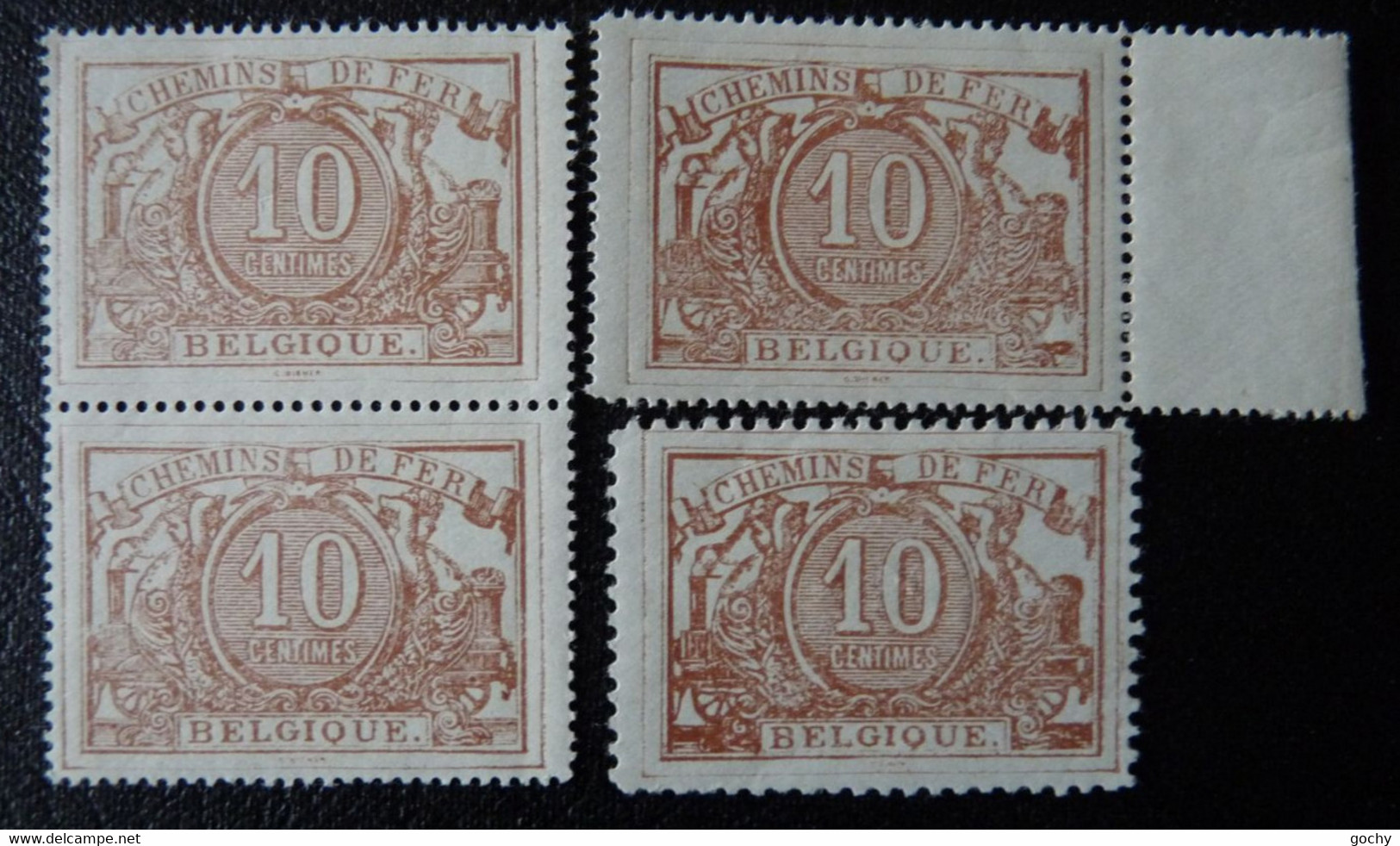 Belgium : 1888 - CF / TR  7 **;  Cat.: ??€  Réimpression Faux - Neufs