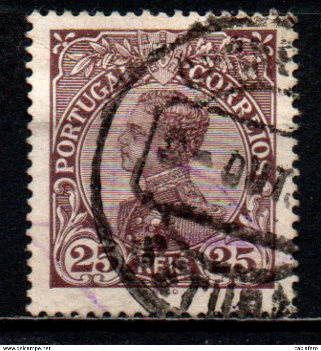 PORTOGALLO - 1910 - EFFIGIE DI RE MANUEL II - 25 R. - USATO - Used Stamps