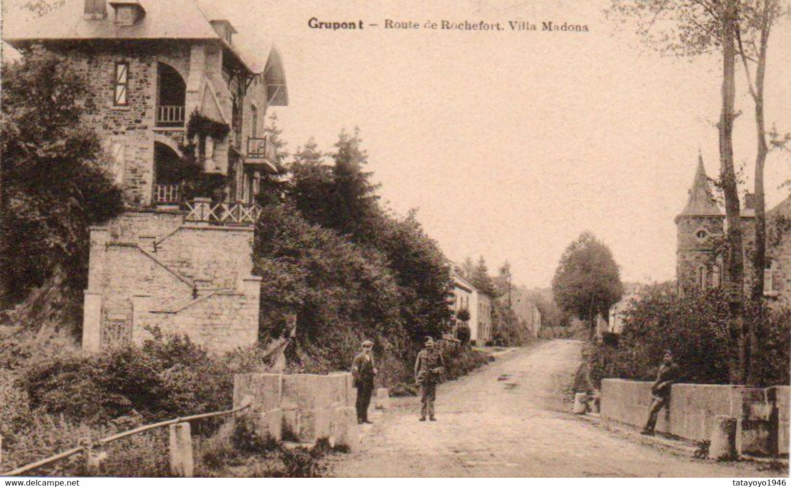 Grupontr  Route De Rochefort  Villa Madonna Animée Voyagé En 1936 - Tellin