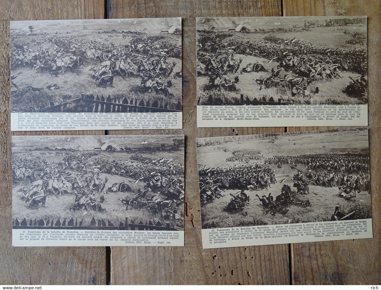 Guerres Napoléoniennes Waterloo - Lot De 12 Cartes - Histoire