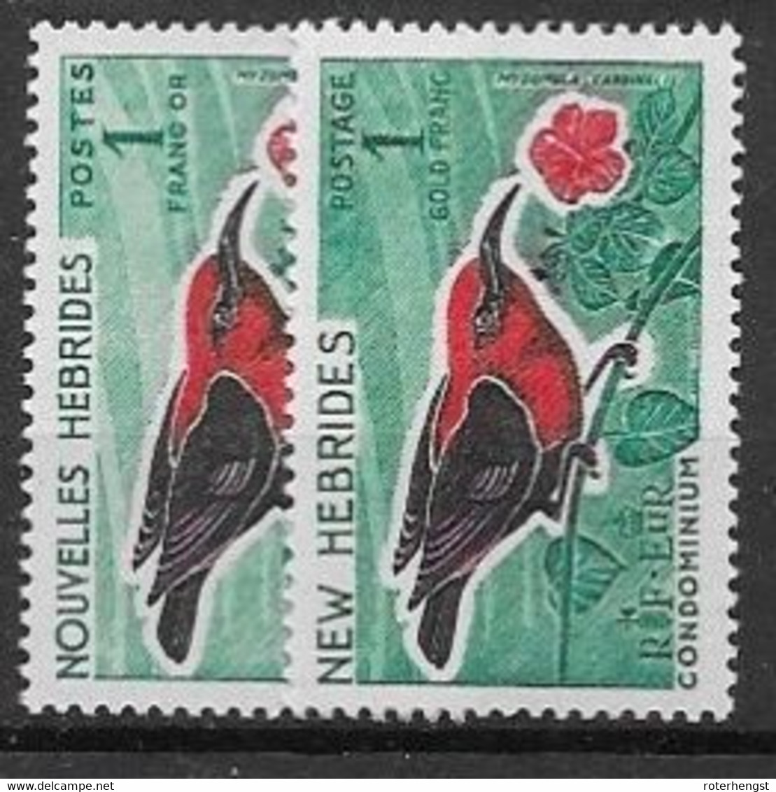 NH Mnh ** 8 Euros 1966 Bird Stamp In Both Languages - Autres & Non Classés