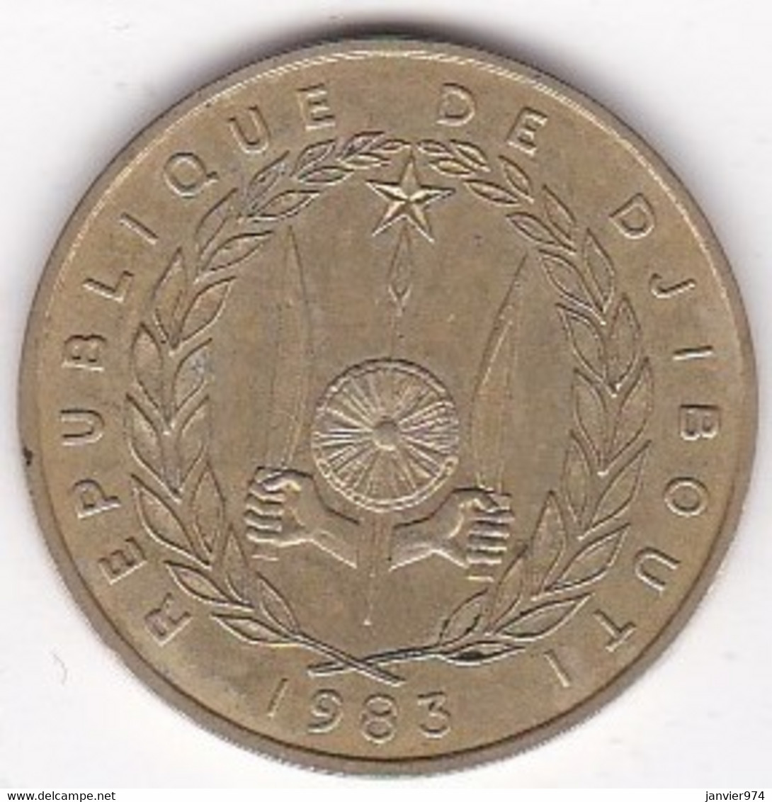 Djibouti 20 Francs 1983 Bronze Aluminium, KM# 24 - Gibuti