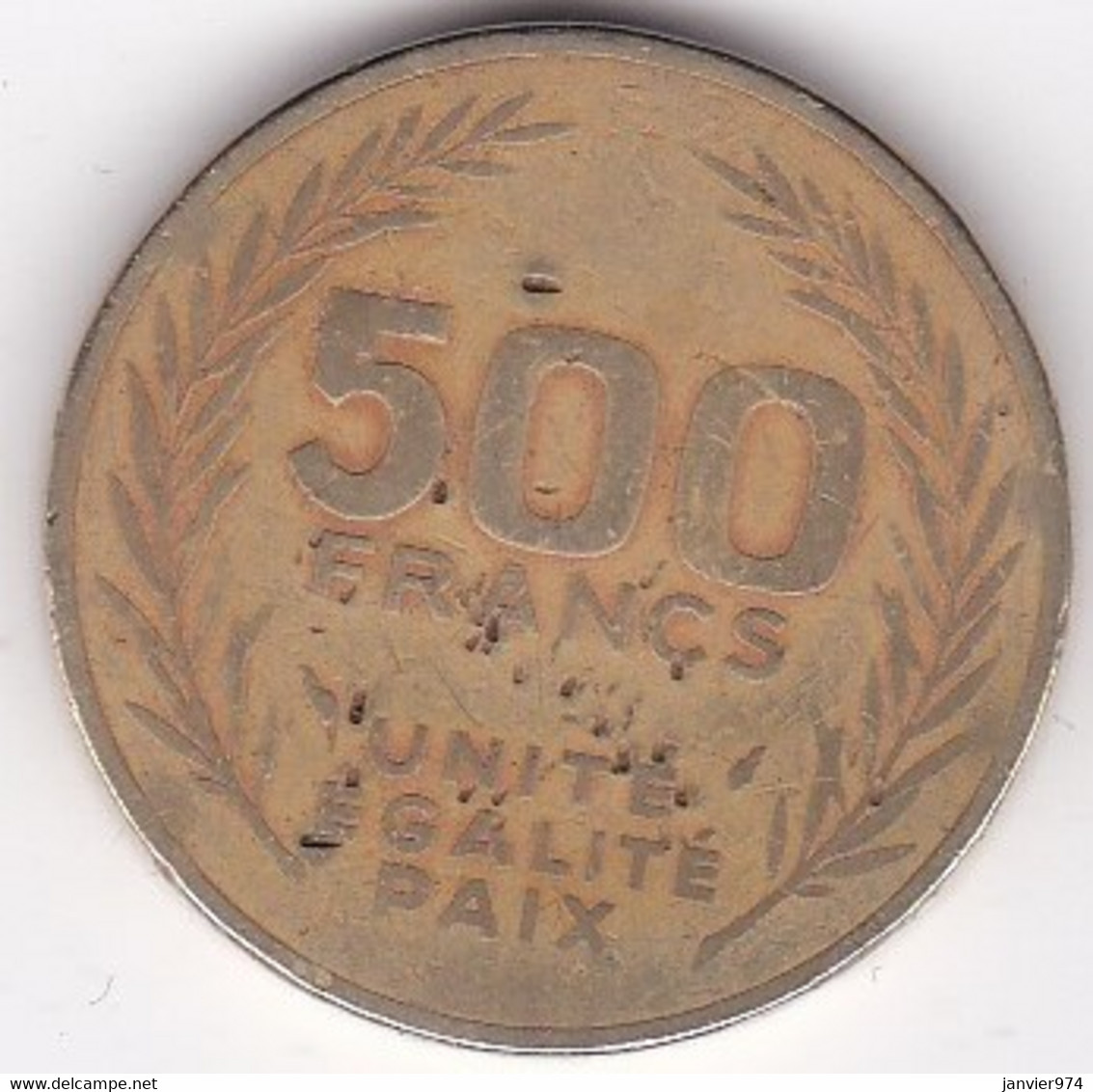 Djibouti 500 Francs 1989, Bronze-aluminium, KM# 27 - Djibouti