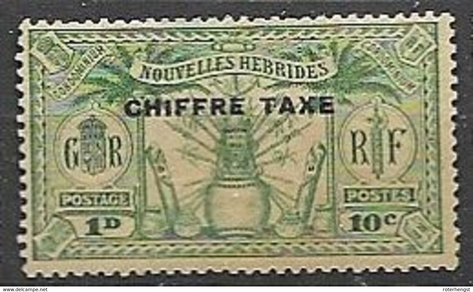 NH Mh * 75 Euros 1925 (stain/dark Gum Toned On 1*1cm) - Portomarken