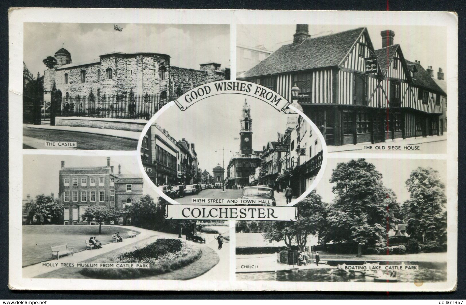 Good Wishes Form Colchester   -  Used 24-7-1960  - 2 Scans For Condition.(Originalscan !!) - Colchester