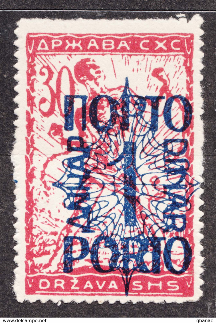 Yugoslavia Kingdom SHS Issues For Slovenia 1920 Porto Bookprint Roulleted Mi#48 II Mint Hinged - Nuevos