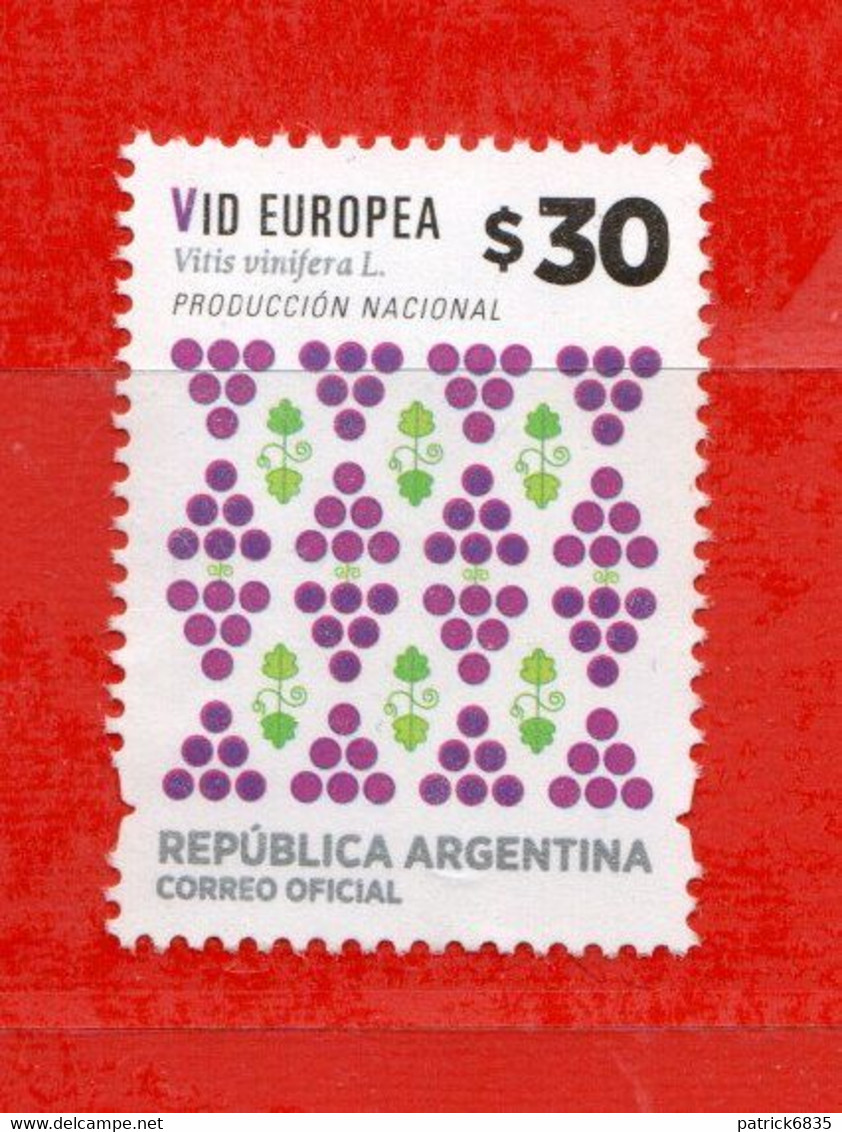 (Us.7) Argentina ° 2016 - Produccion Nacional. VID EUROPEA.  Oblitérer. - Used Stamps