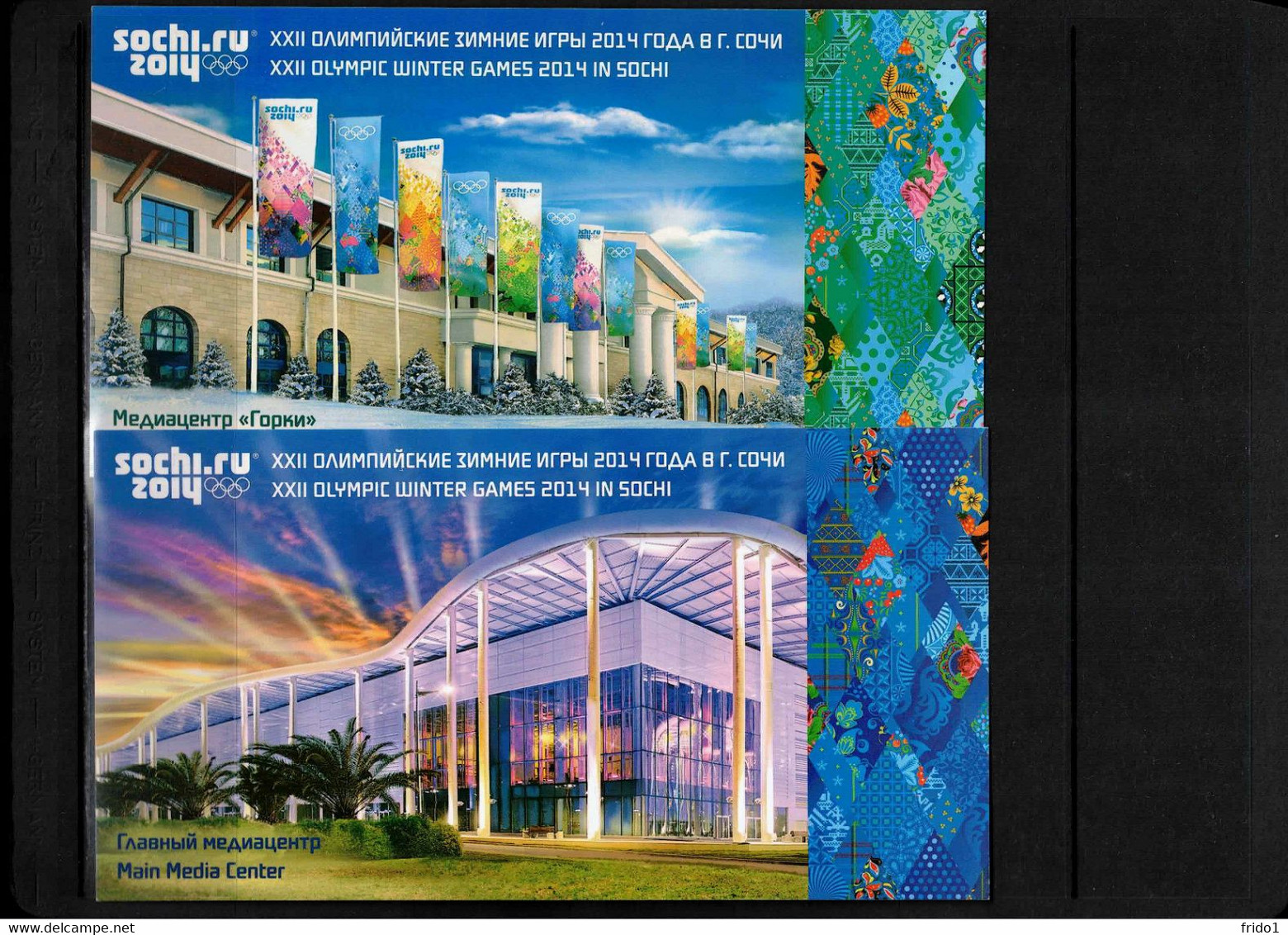 Russia 2014 Olympic Games Sochi Olympic Venues 5 Interesting Postal Stationery Postcards - Winter 2014: Sotschi