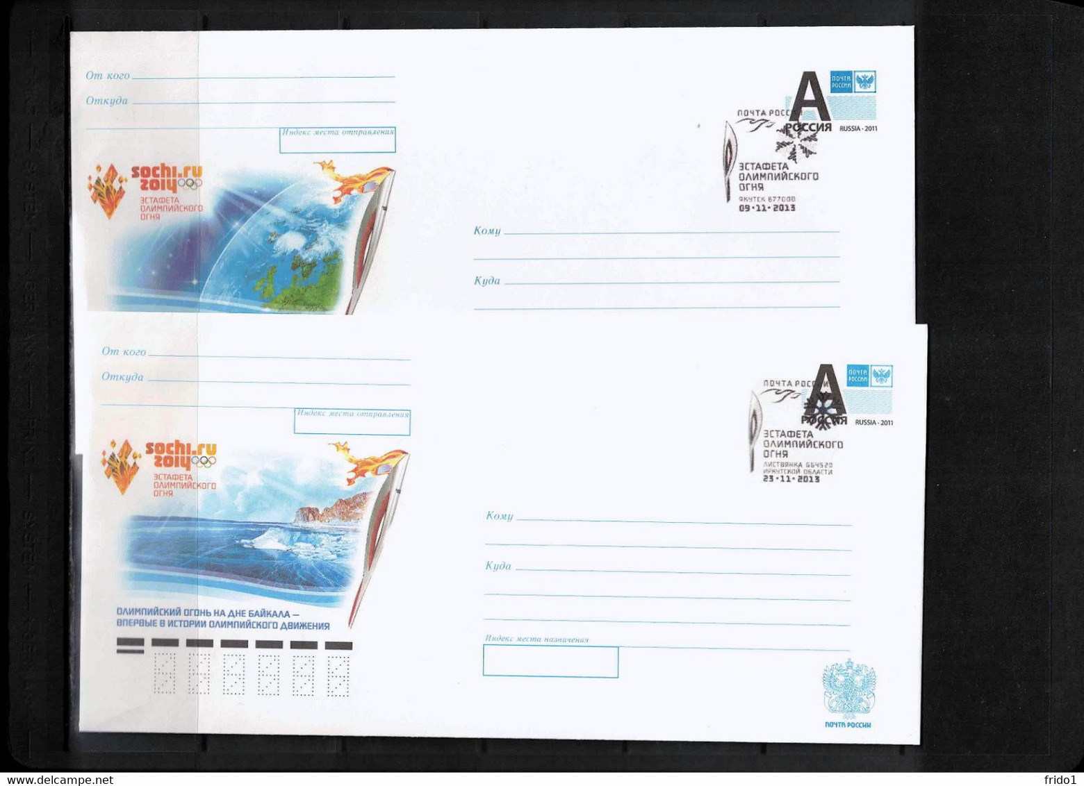 Russia 2013 Olympic Games Sochi Olympic Torch 6 Interesting Postal Stationery Letters - Winter 2014: Sotschi